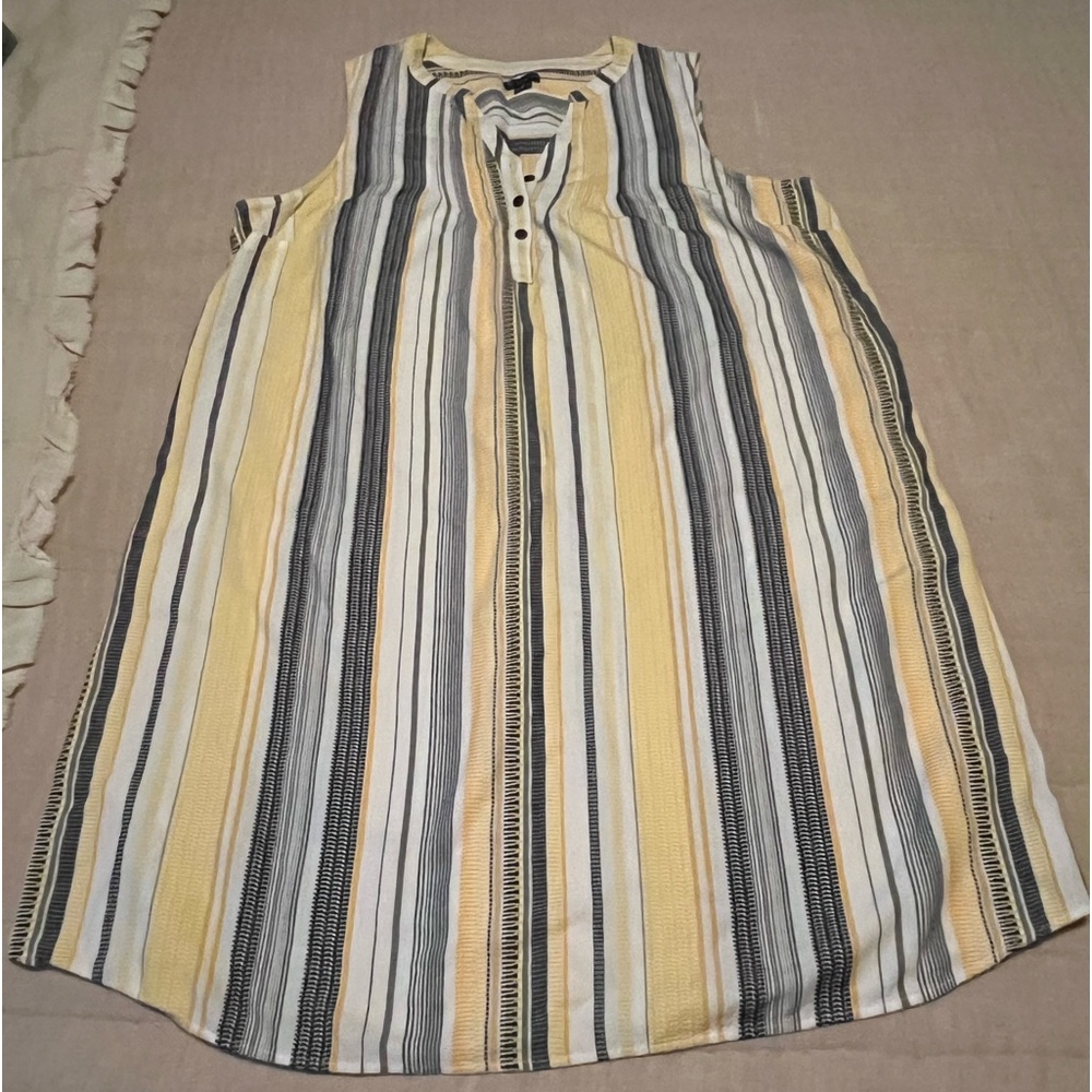 New Direction yellow strip dress XL